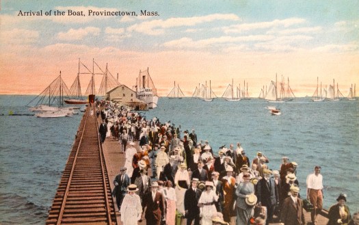 Arrival of Boston Boat to Provincetown's Railroad Wharf