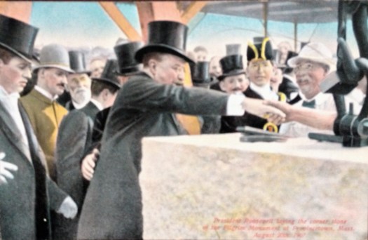 President Theodore Roosevelt Laying the cornerstone for the Pilgrim Monument in Provincetown in 1907