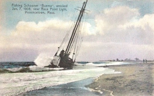 Fishing Schooner "Buema" wrecked near Race Point Light in Provincetown, Cape Cod