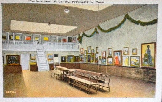 Interior view of the Provincetown Art Association and Museum in 1940