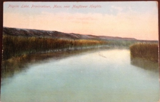 Pilgrim Lake approaching from Mayflower Heights Provincetown, Cape Cod